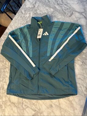 adidas Teal/White Track Jacket